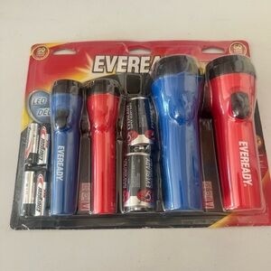 Eveready Red and Blue Flashlight Set